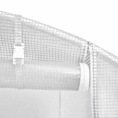 vidaXL Çelik İskeletli Sera Beyaz 4 m² 2x2x2 m