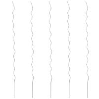 vidaXL 5 Adet Spiral Bitki Destek Çubuğu 110 cm Galvanizli Çelik