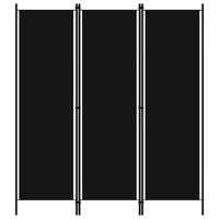 vidaXL 3 Panelli Paravan Siyah 150x180 cm