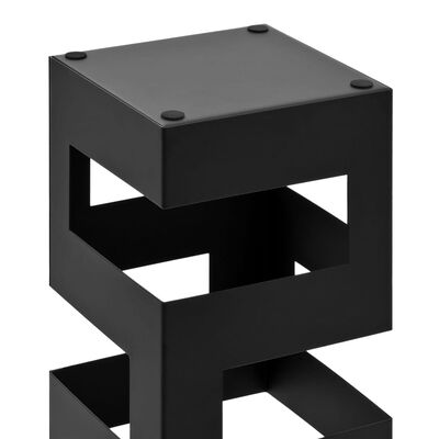 vidaXL Şemsiyelik Siyah Çelik Tetris Tasarımlı