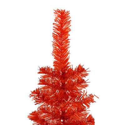 vidaXL İnce Yapay Yılbaşı Ağacı Kırmızı 150 cm