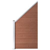 vidaXL Panel Çit Kahverengi 95x(105-180) cm WPC