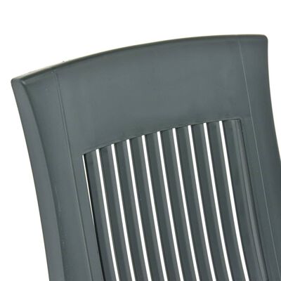 vidaXL Şezlong Sandalye 2 Adet Yeşil Plastik