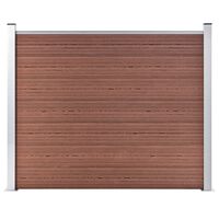 vidaXL Panel Çit Kahverengi 180x146 cm WPC