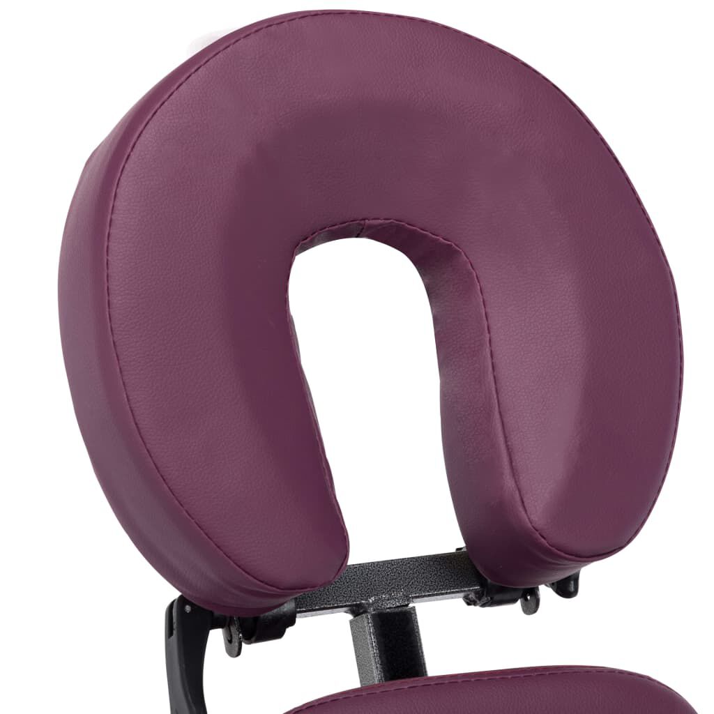 vidaXL Masaj Sandalyesi Bordo 122x81x48 cm Suni Deri