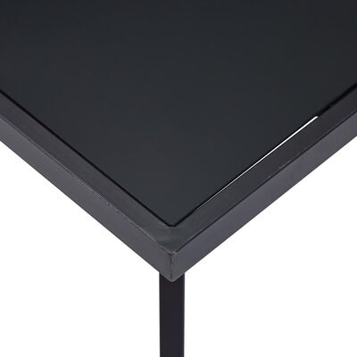 vidaXL Yemek Masası Siyah 120x60x75 cm Temperli Cam