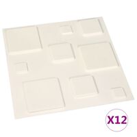 vidaXL 12 Adet 3D Duvar Paneli 0,5x0,5 m 3 m²