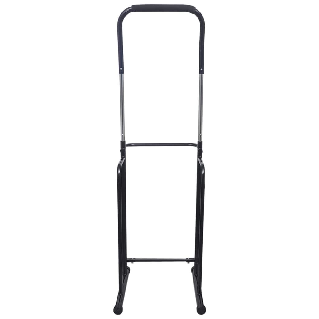 vidaXL Ayarlanabilir Barfiks/Dips İstasyonu Siyah 175-224 cm