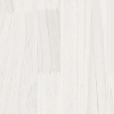 vidaXL Bahçe Saksısı Beyaz 31x31x70 cm Masif Çam Ağacı