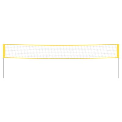 vidaXL Badminton Filesi Sarı ve Siyah 600x155 cm PE Kumaş
