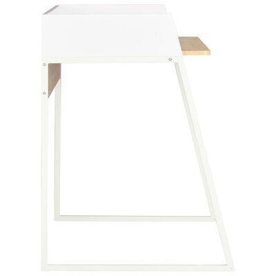 vidaXL Çalışma Masası Beyaz ve Meşe Rengi 90x60x88 cm