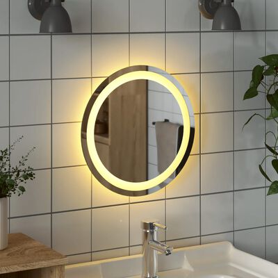 vidaXL LED'li Banyo Aynası 40 cm Yuvarlak