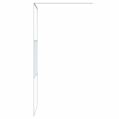 vidaXL Yan Panel Duşakabin Beyaz 90x195 cm Şeffaf ESG Cam