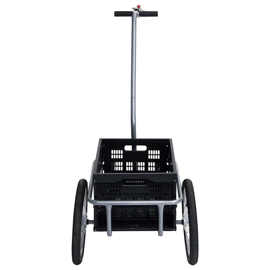 vidaXL 50 L Katlanabilir Taşıma Kutulu Bisiklet Römorku Siyah 150 kg