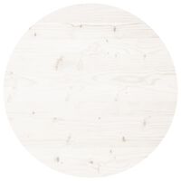 vidaXL Yuvarlak Masa Tablası Beyaz Ø60x3 cm Masif Çam Ağacı