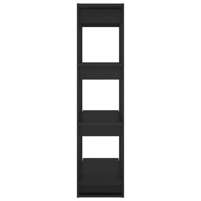 vidaXL Kitaplık/Paravan Siyah 80x30x123,5 cm