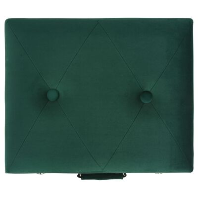 vidaXL Sandıklı Tabure Yeşil 40 cm Kadife