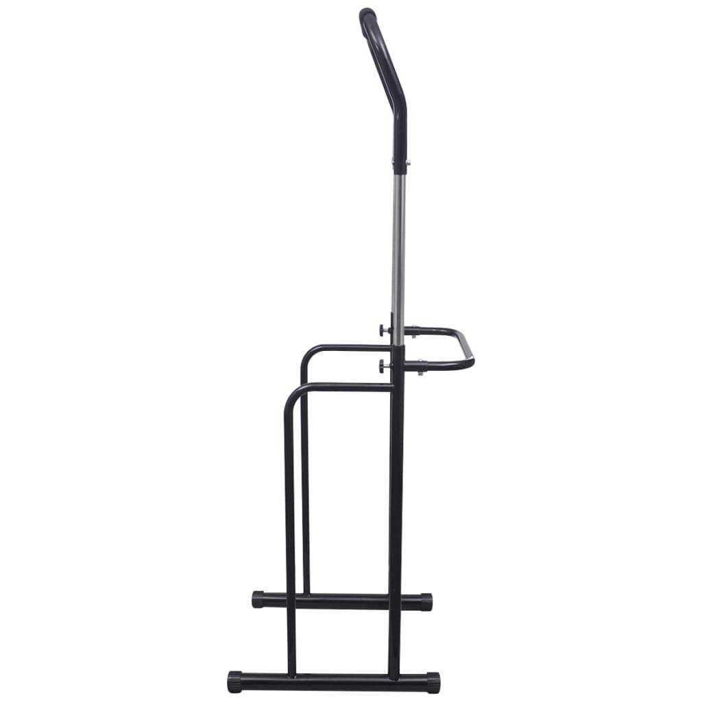 vidaXL Ayarlanabilir Barfiks/Dips İstasyonu Siyah 175-224 cm
