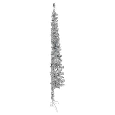 vidaXL Ayaklı Yapay Yılbaşı Ağacı Yarım İnce Gümüş Rengi 120 cm