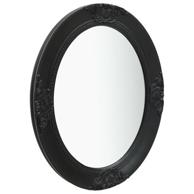 vidaXL Duvar Aynası Siyah 50x60 cm Barok Stil