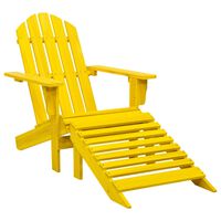 vidaXL Bahçe Adirondack Sandalye Sarı Masif Köknar Ağacı