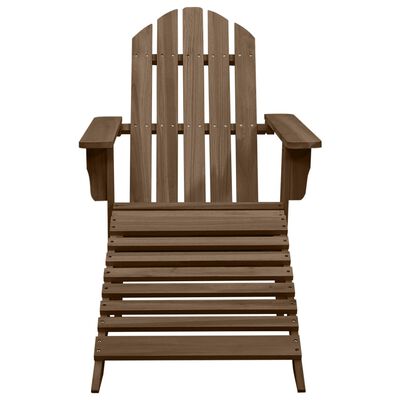 vidaXL Ayak Uzatmalı Bahçe Sandalyesi Kahverengi Ahşap