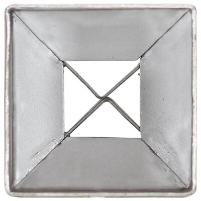 vidaXL Zemin Kazığı 6 Adet Gümüş Rengi 7x7x75 cm Galvanizli Çelik