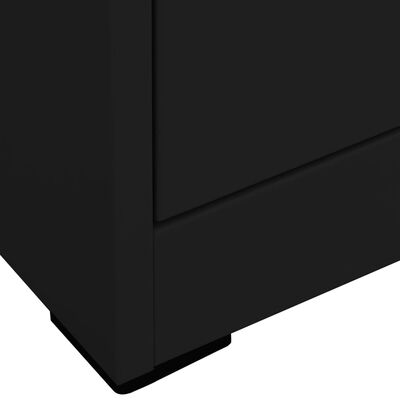 vidaXL Dosya Dolabı Siyah 46x62x102,5 cm Çelik