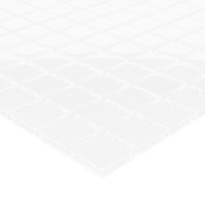 vidaXL Mozaik Karo 11 adet Beyaz 30x30 cm Cam