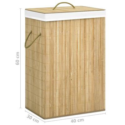 vidaXL Bambu Çamaşır Sepeti 72 L