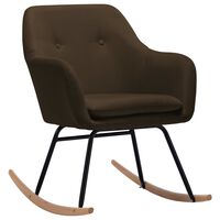 vidaXL Sallanan Sandalye Kahverengi Kumaş