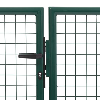 vidaXL Bahçe Kapısı Yeşil 350x75 cm Çelik