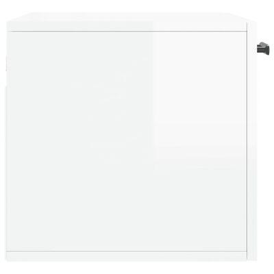 vidaXL Duvara Monte Dolap Parlak Beyaz 60x36,5x35 cm Kompozit Ahşap