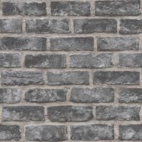 DUTCH WALLCOVERINGS Duvar Kağıdı Bricks Siyah