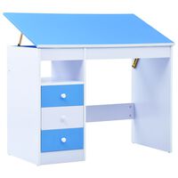 vidaXL Çocuk Çizim ve Çalışma Masası Ayarlanabilir Mavi ve Beyaz