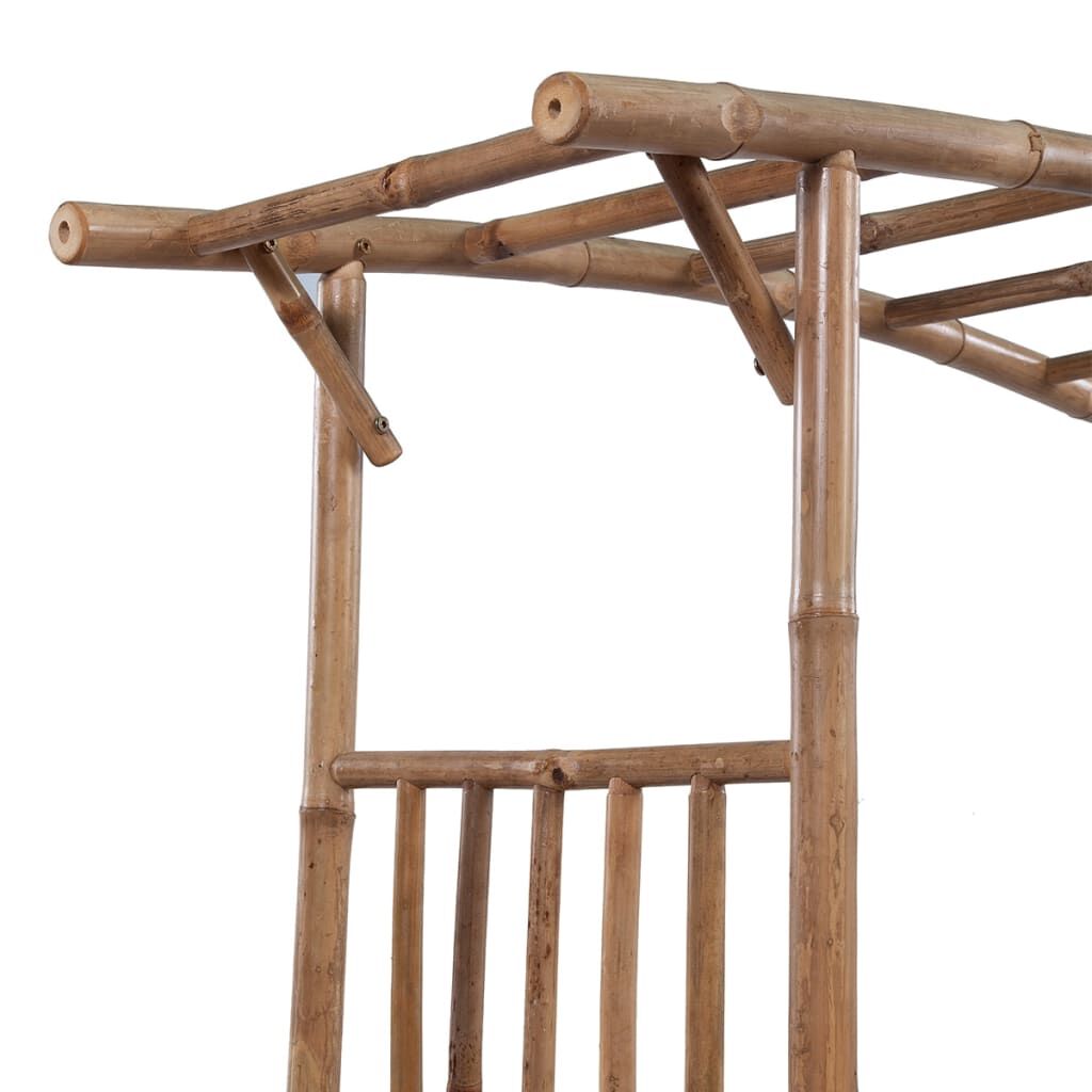 vidaXL Bahçe Gül Kemeri 145x40x187 cm Bambu
