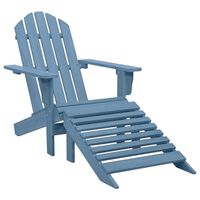 vidaXL Bahçe Adirondack Sandalye Mavi Masif Köknar Ağacı