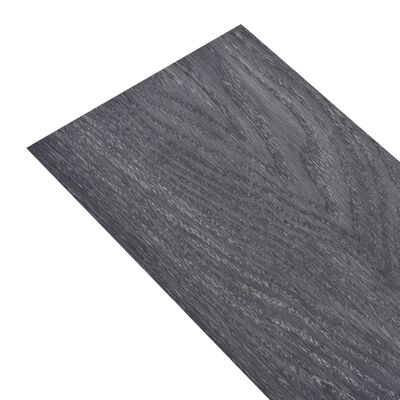 vidaXL Kendinden Yapışkanlı PVC Yer Döşemesi 5,02 m² 2 mm Siyah Beyaz