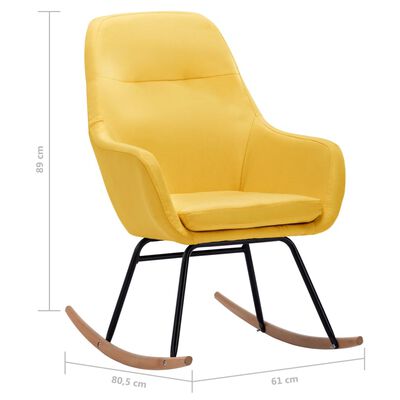 vidaXL Sallanan Sandalye Hardal Sarısı Kumaş
