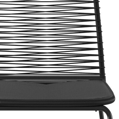 vidaXL Bahçe Sandalyesi 6 Adet Siyah Poli Rattan