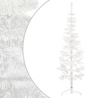 vidaXL Ayaklı Yapay Yılbaşı Ağacı Yarım İnce Beyaz 150 cm