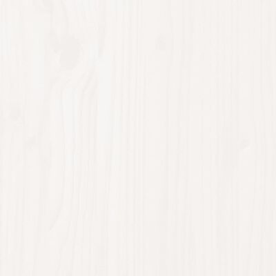 vidaXL Başlıklı Karyola Beyaz 200x200 cm Masif Ahşap
