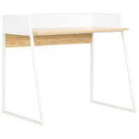 vidaXL Çalışma Masası Beyaz ve Meşe Rengi 90x60x88 cm