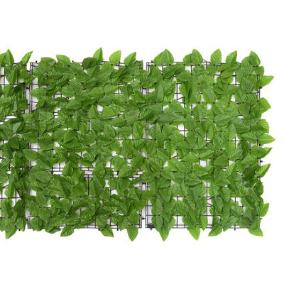 vidaXL Balkon Demiri Perdesi Yeşil Yapraklı 400x75 cm