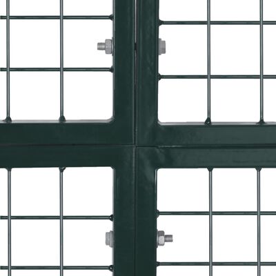 vidaXL Çift Kanatlı Panel Çit Kapı Toz Boyalı Çelik