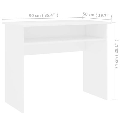 vidaXL Çalışma Masası Beyaz 90x50x74 cm Sunta