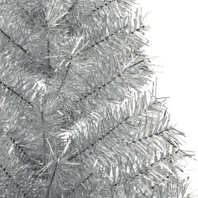 vidaXL Ayaklı Yapay Yılbaşı Ağacı Yarım Gümüş 120 cm PVC