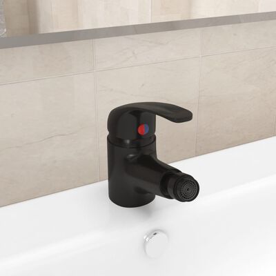 vidaXL Banyo Bide Bataryası Siyah 13x12 cm