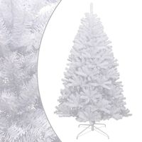 vidaXL Karlı Yapay Yılbaşı Çam Ağacı Menteşeli 210 cm