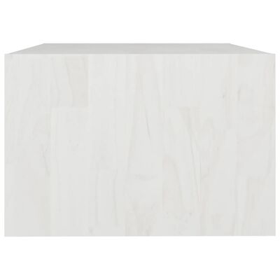 vidaXL Orta Sehpa Beyaz 75x50x33,5 cm Masif Çam Ağacı